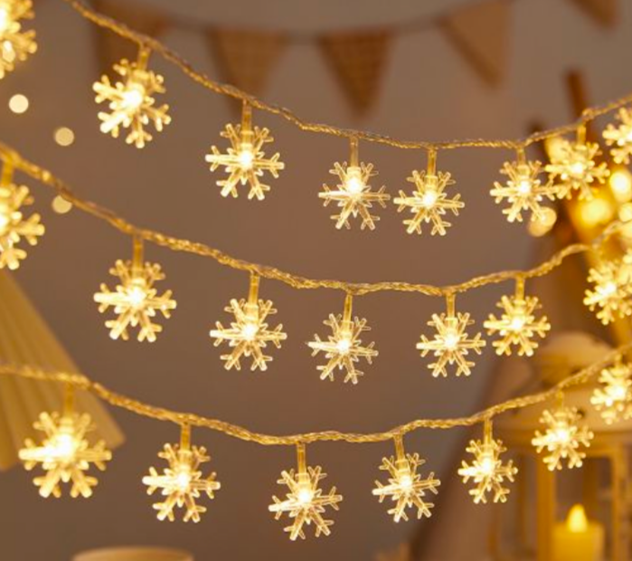 Snowflake LED String Lights